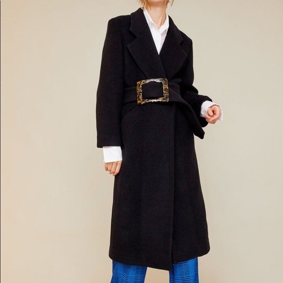 Paris Georgia The Classic Coat black wool trench coat - Picture 2 of 13